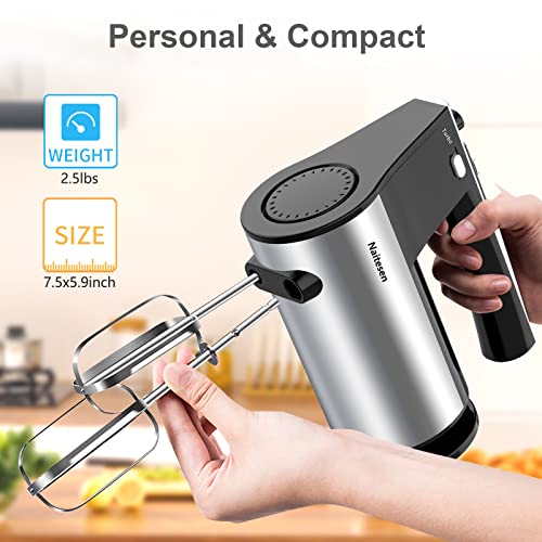 600W 10 Speed Handheld Electric Mixer with Beaters Dough Hooks H9063