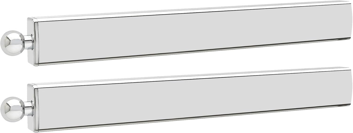 14" Pull Out Chrome Clothes Storage Hanging Rack (2 Pack) O3900