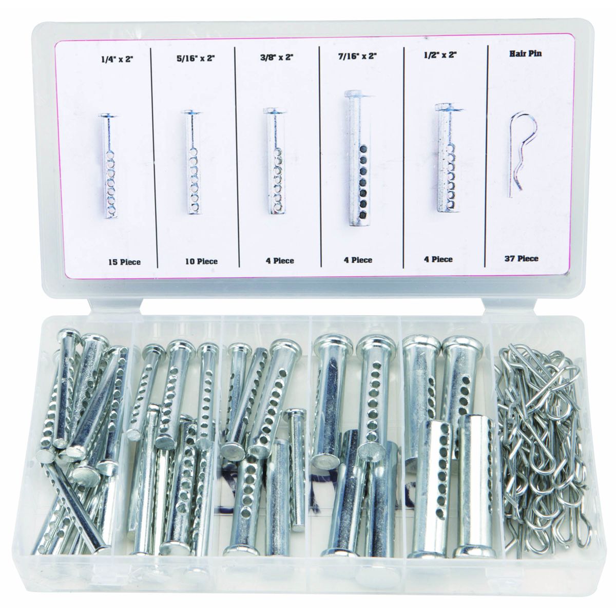 74 Piece Clevis Pin Assortment K48917