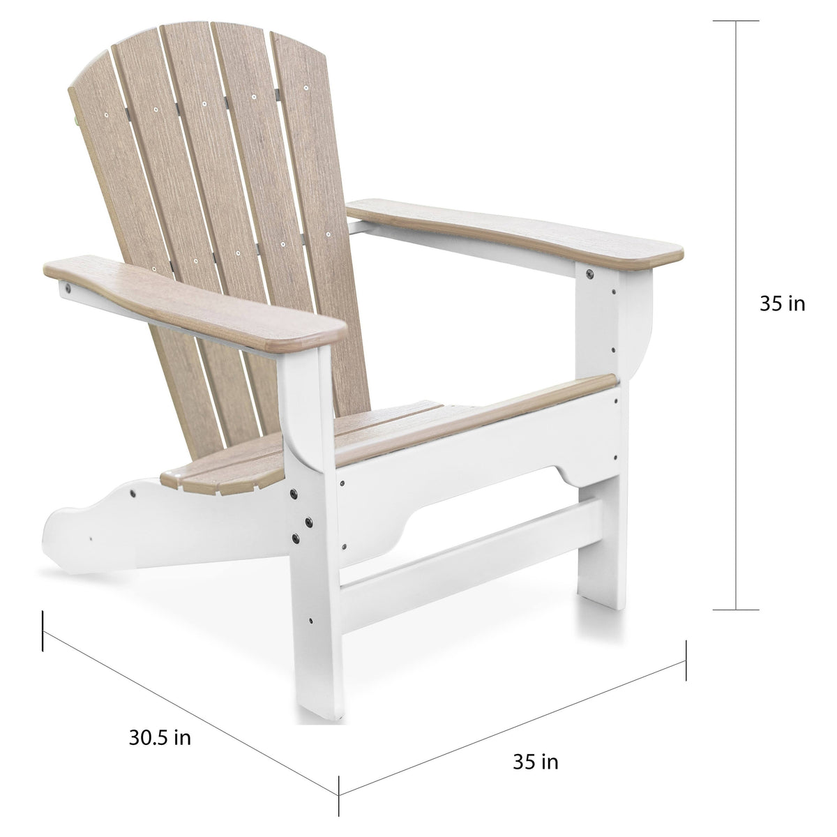 Light Gray Recycled Plastic Adirondack Chair N240