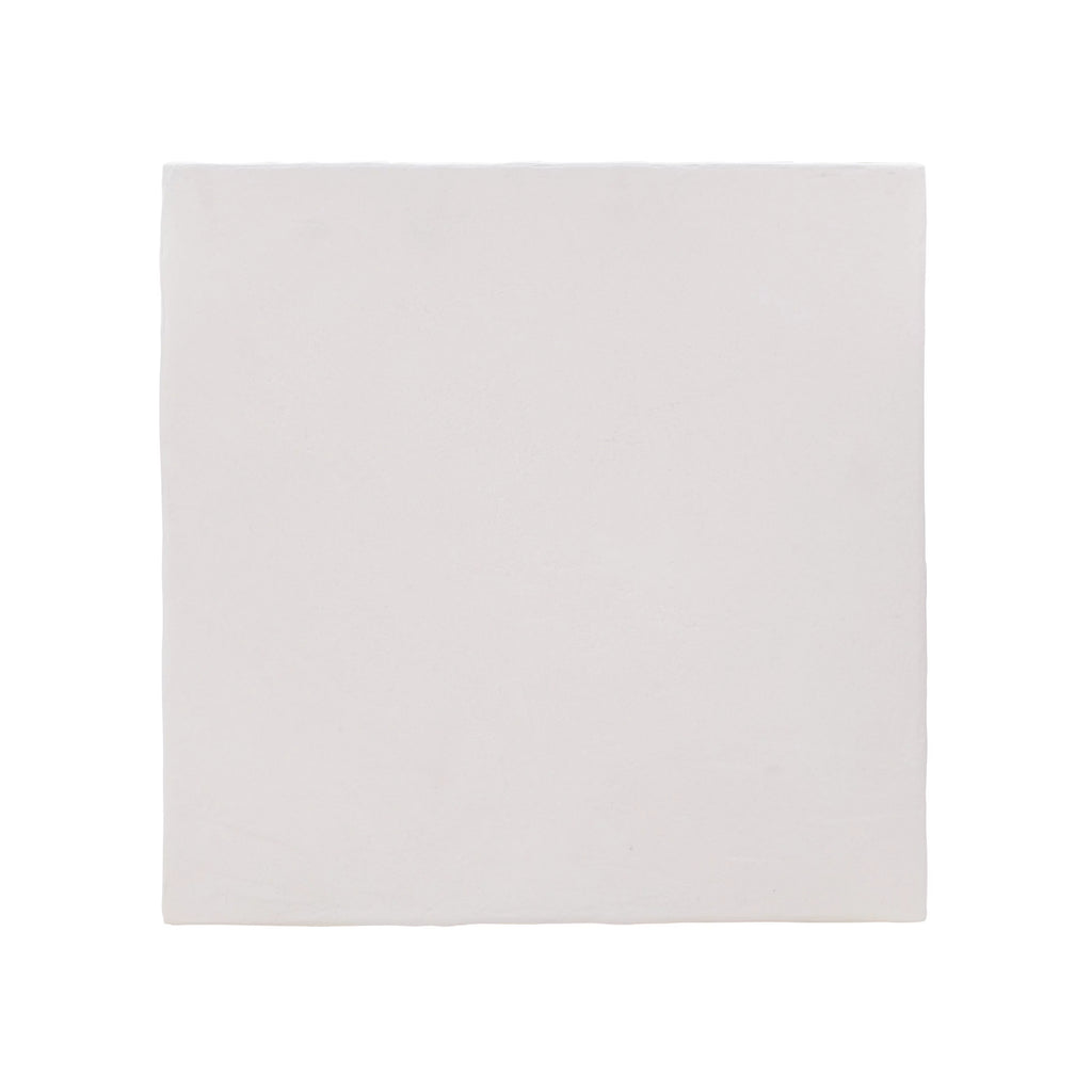 White Concrete Square Side Table H484
