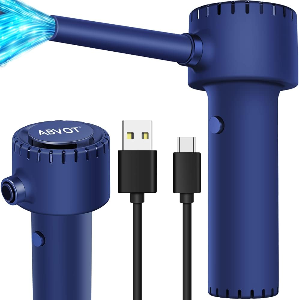 Rechargeable Electric Air Duster, 6000mAh Battery, 40000 RPM, Blue Pack of 2 K5726