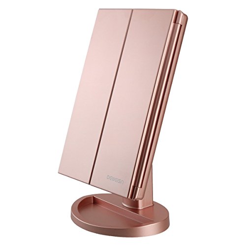 Tri-Fold Lighted Vanity Mirror with 21 LED Lights X2204