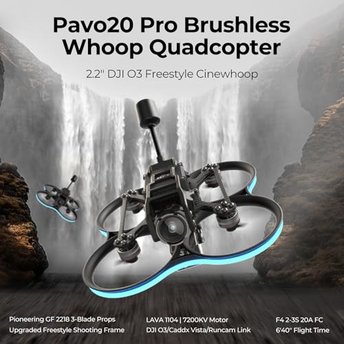 2.2inch Cinewhoop Drone with HD Digital Bracket, 1104 7200KV Motor, F4 2-3S 20A FC, COB LED Strip Z5495