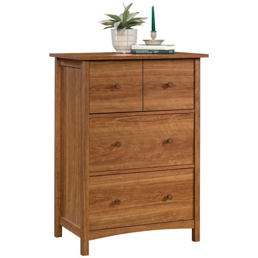 Engineered Wood Secretary Desk/Chest in Prairie Cherry G67309