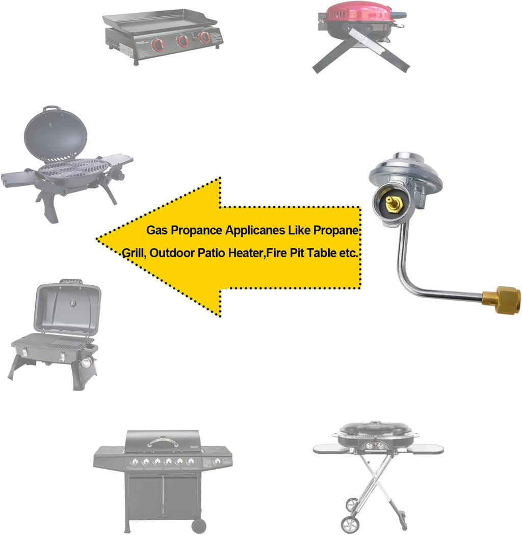 Propane Stove Regulator Replacement with 3/8 Female Flare Nut Pack of 2 C379090