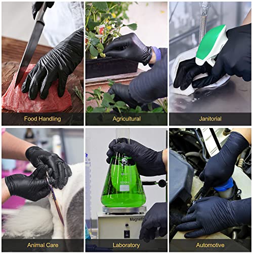 Black 6-mil Disposable Nitrile Exam Gloves T26899
