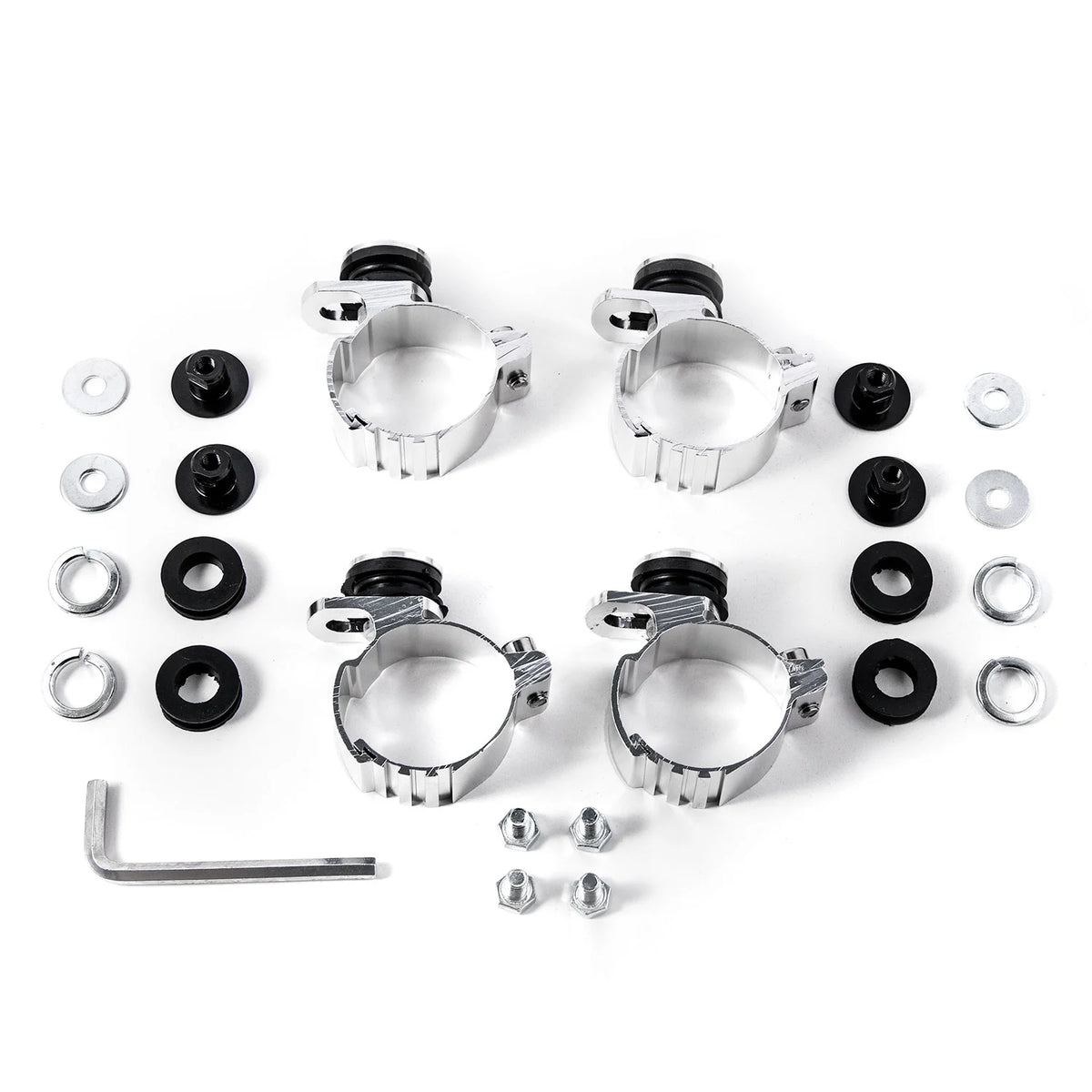 Black & Smoke Quarter Fairing Windshield Kit with Fork Mounting Hardware T968670