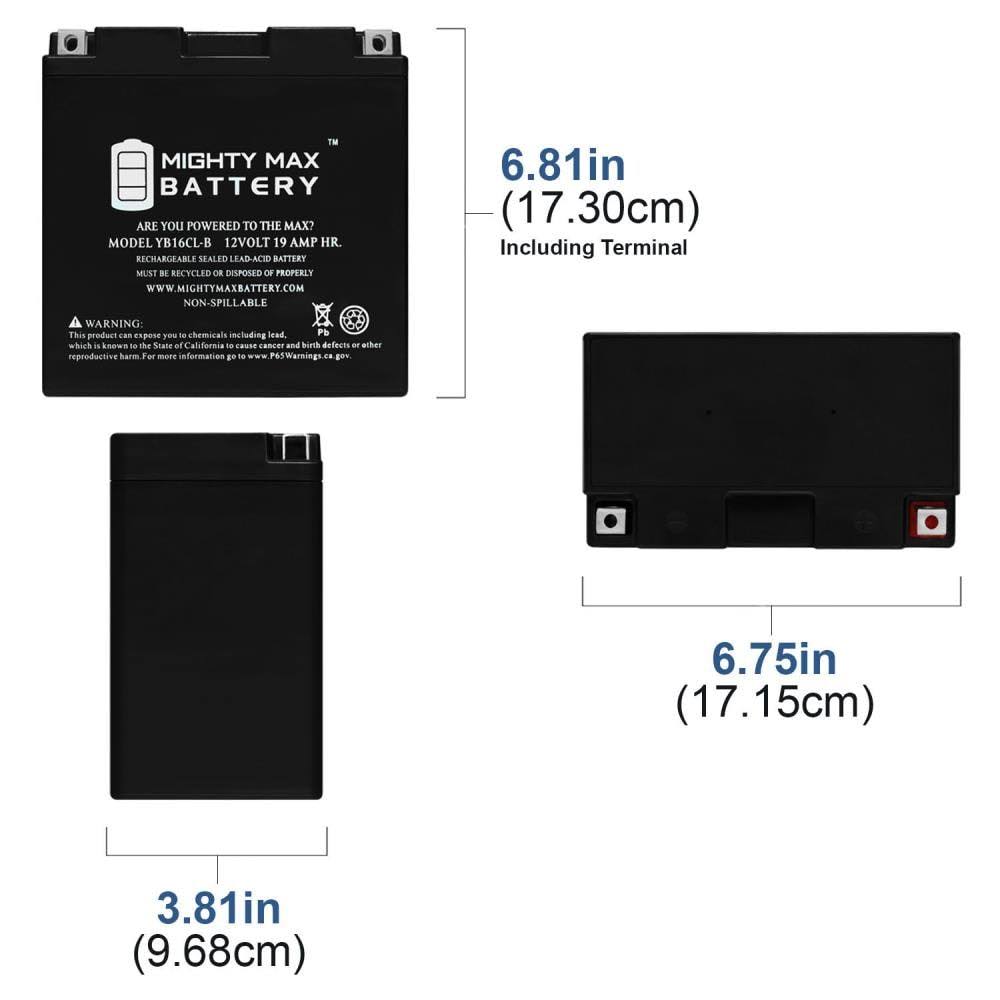 12-Volt 19 Ah 250 CCA Rechargeable Sealed Battery X24168