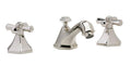 Double Cross Handle Widespread Bathroom Sink Faucet in Old English Brass X832