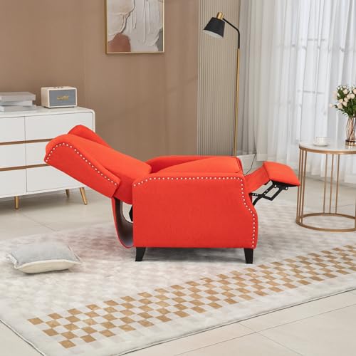 Red Adjustable Wingback Recliner Chair I89831
