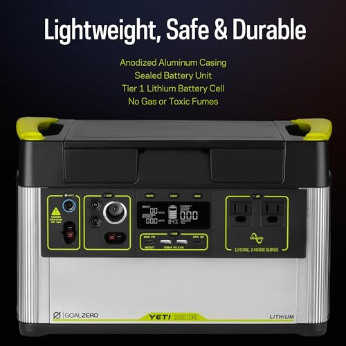 Portable Power Station, 1,000 W, Solar-Powered Generator E2066