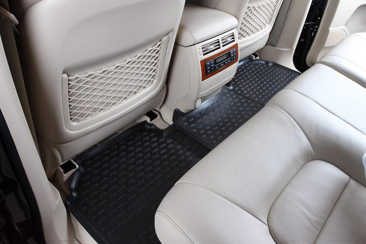 Black 3 Row Floor Mats Liner Set X129