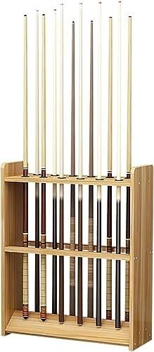 Teak Wooden Billiard Cue Rack Stand for 12 Cues O705253