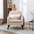 Modern Accent Chair with Solid Wooden Legs Upholstered Armchair V31677