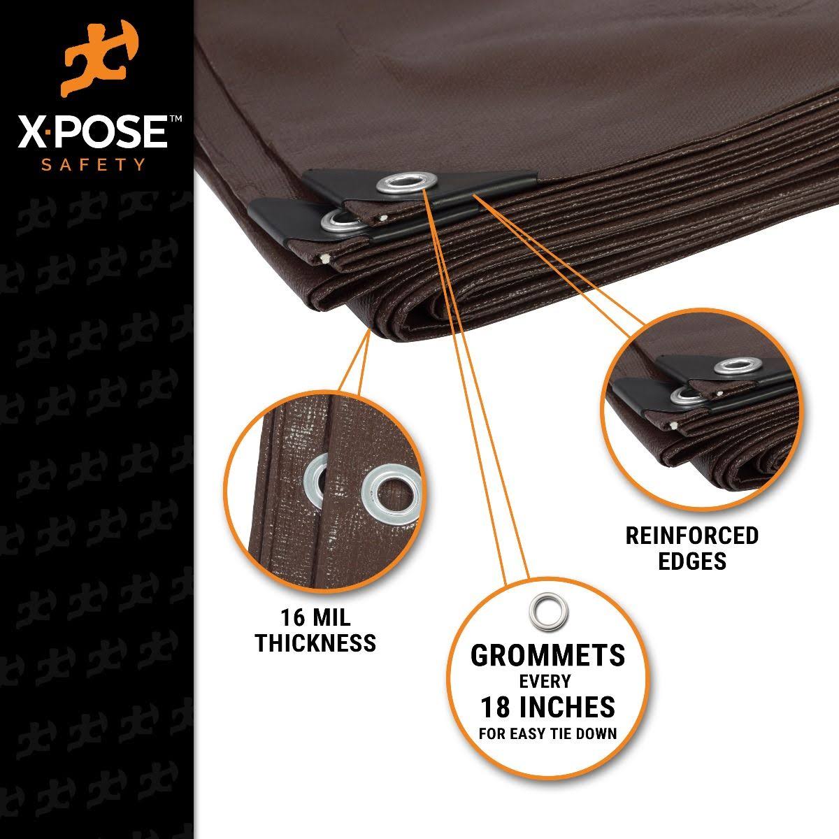 Brown Poly Tarps 8 x 10, Case of 8 J2102