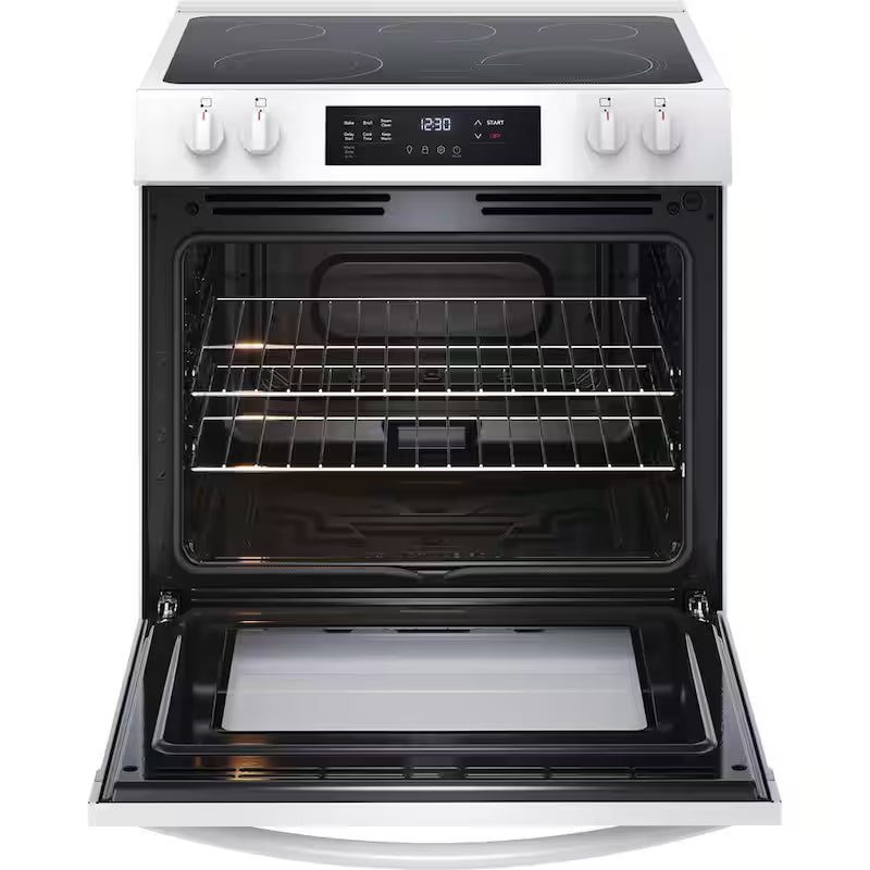 5-Element Slide-In Electric Range with Steam Clean in White J261