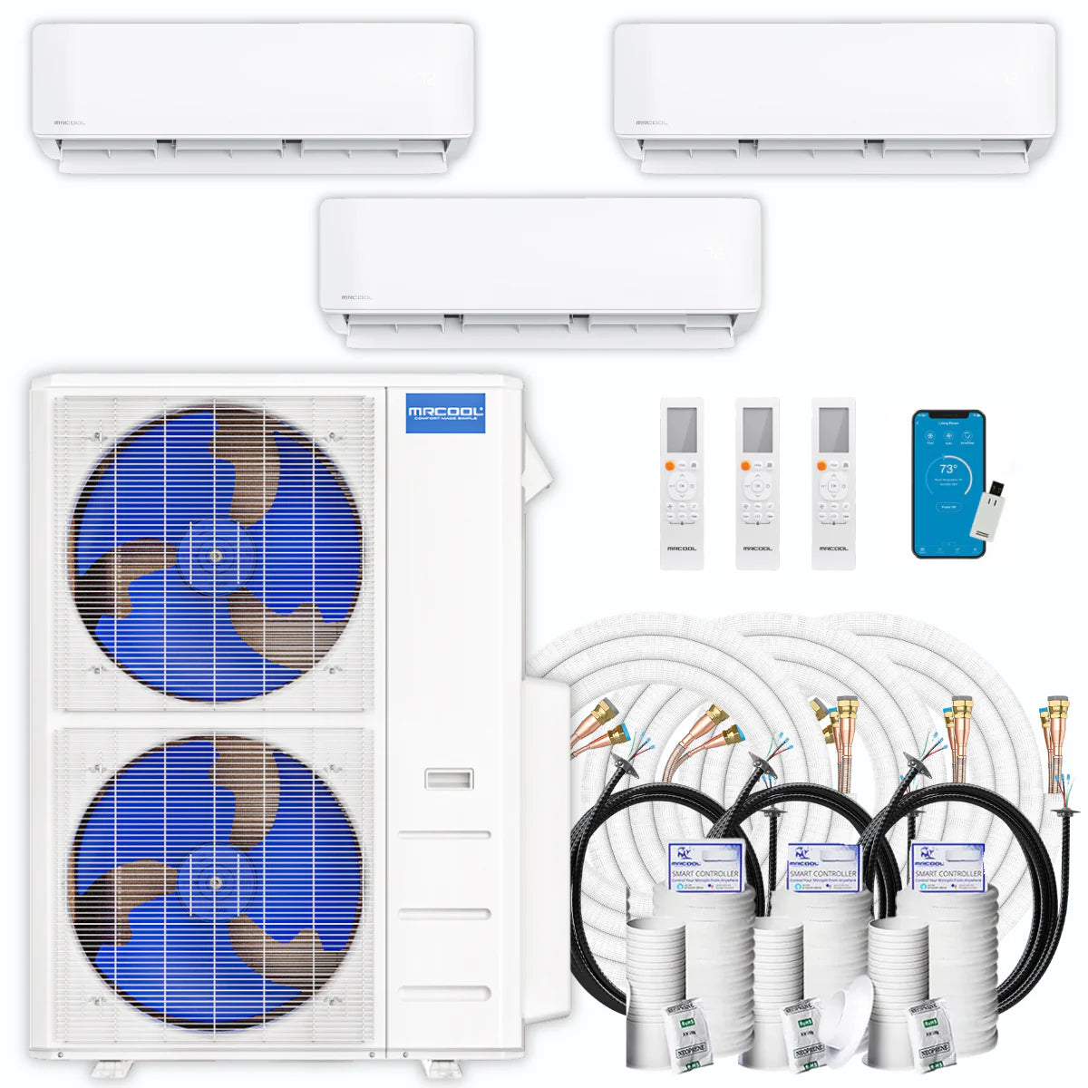 54,000 BTU 3 Zone Ductless Mini Split Air Conditioner and Heat Pump E313