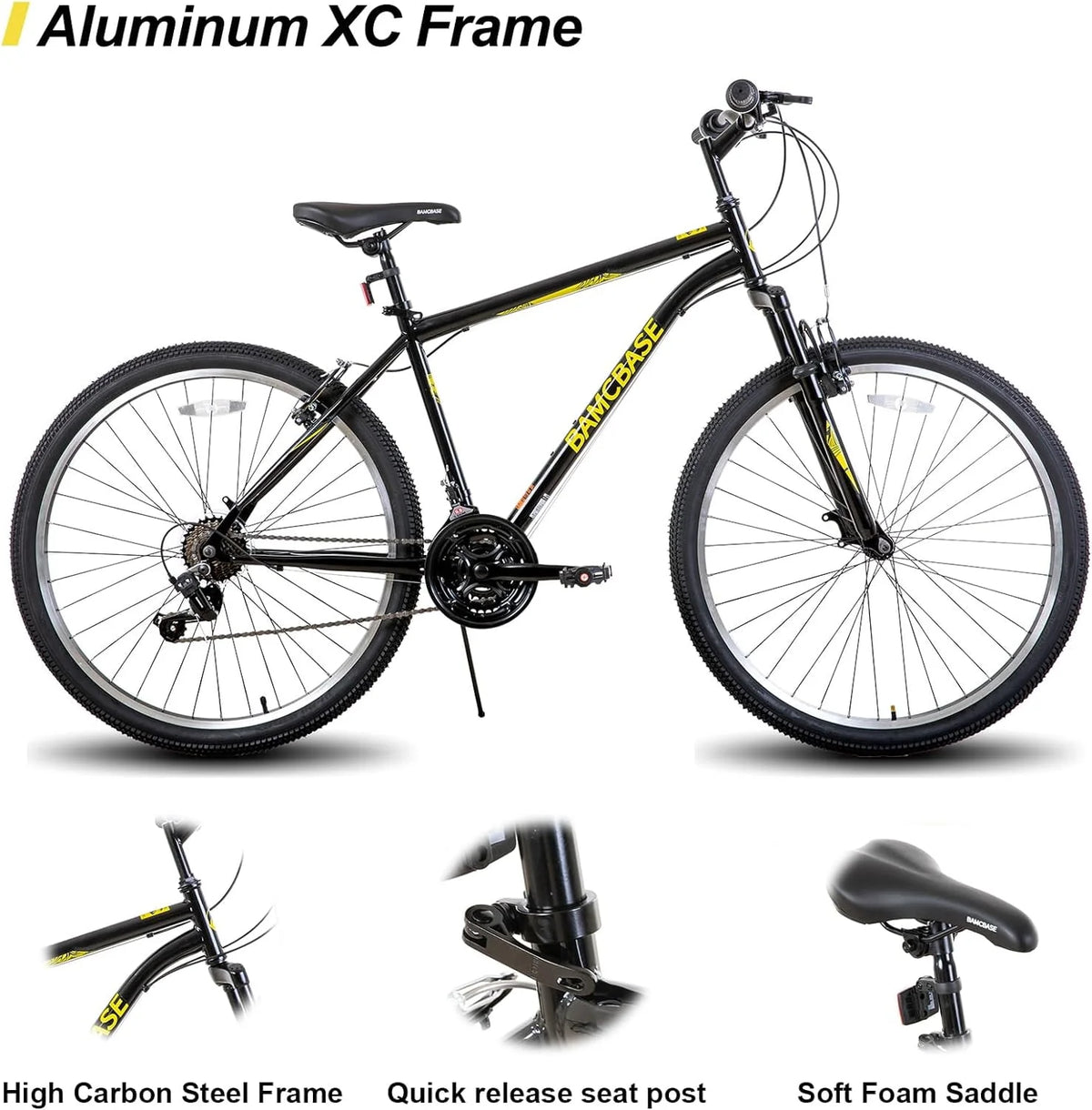 26 27.5 Inch Mountain Bike 21 Speeds Hardtail Bicycle T427