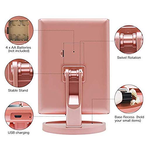 Tri-Fold Lighted Vanity Mirror with 21 LED Lights X2204