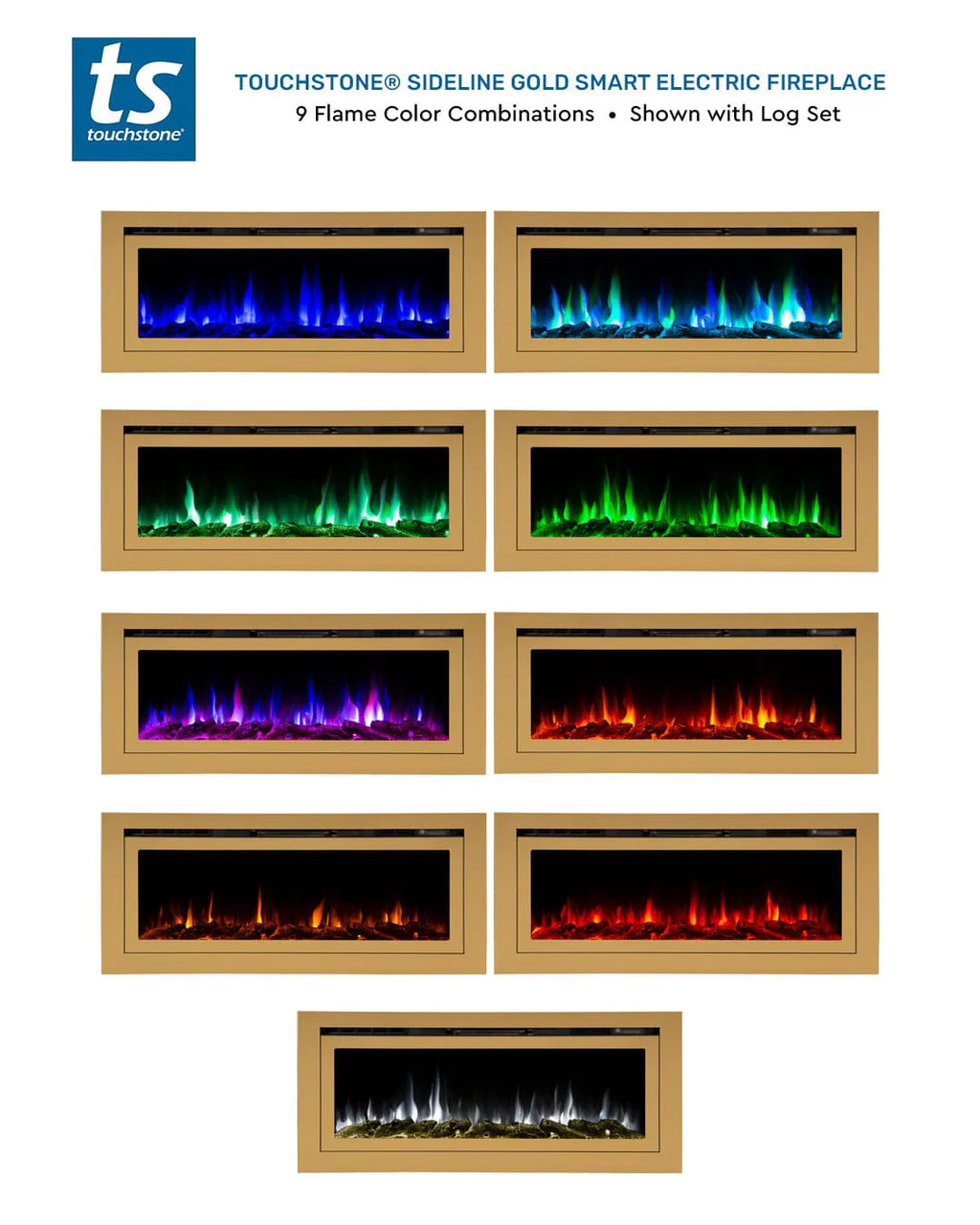 50" Recessed Smart Electric Fireplace D1659