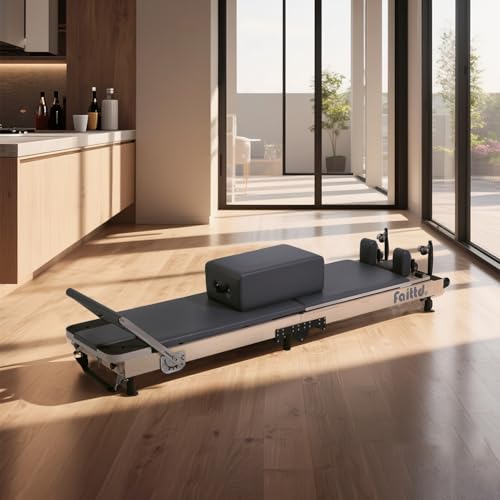 Foldable Pilates Reformer Machine with Reformer Box and Jump Board T2306