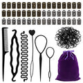 300Pcs Viking Rune Beads Hair Beard Beads Set including 5Pcs Black Pull Hairpin Quick Beader Hairpins and 200Pcs Black Rubber Bands with a Bag R3086