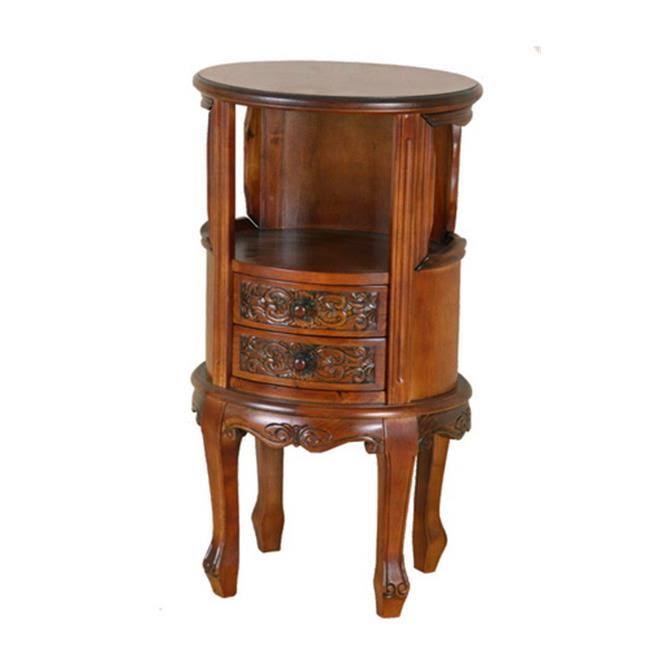 Wood Telephone Table with Two Drawers G662862