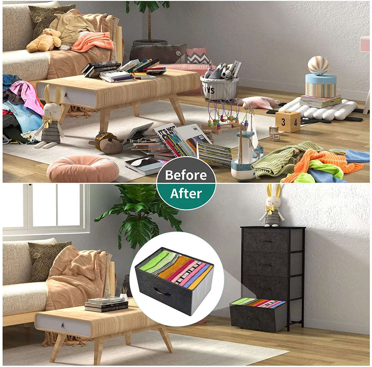 5 Drawer Fabric Storage Tower B25857