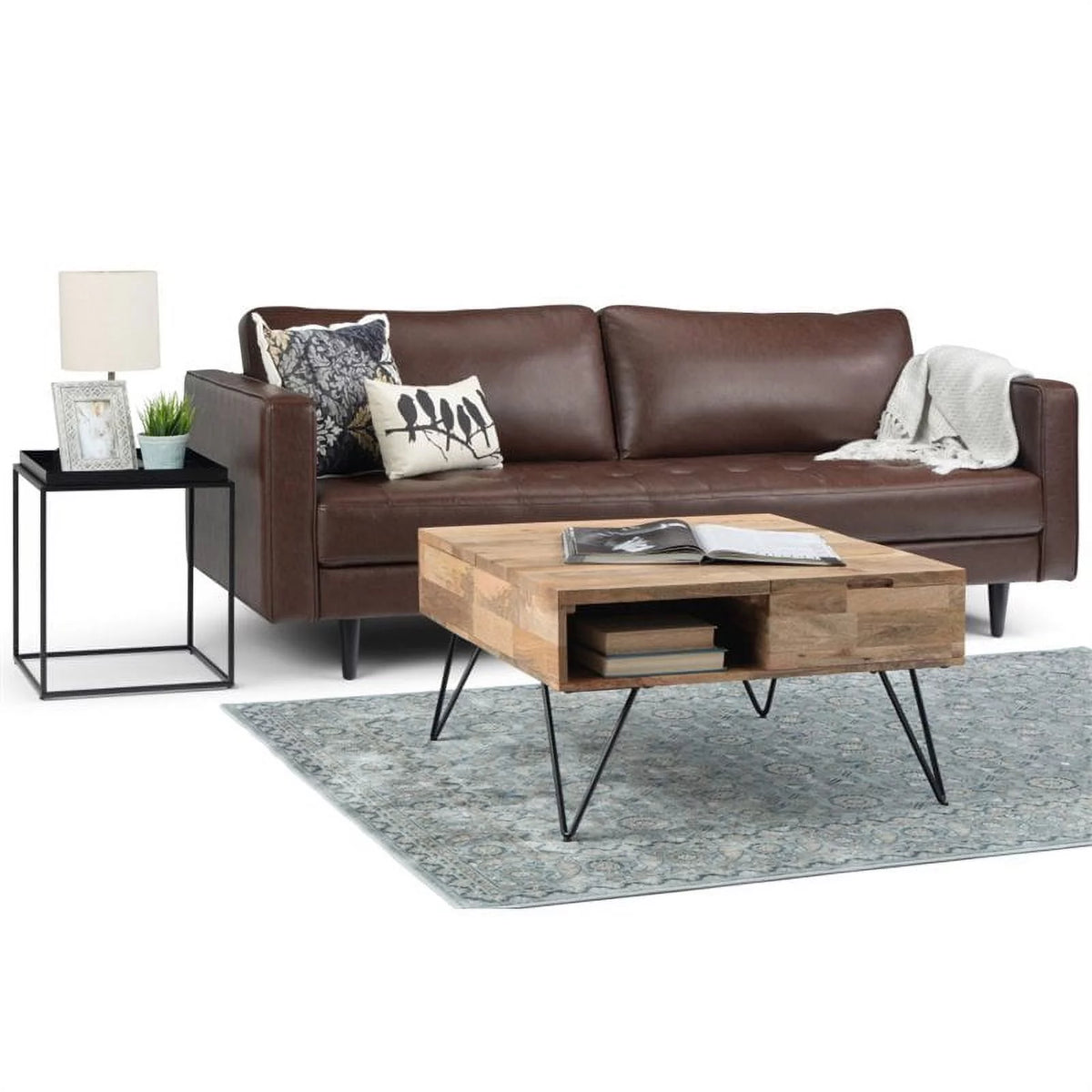 Solid Wood & Metal Lift Top Coffee Table O658763