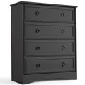 4 Drawer Gray Wood Dresser D225