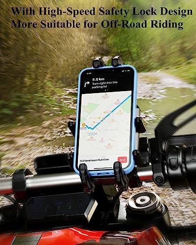Motorcycle Phone Holder with Vibration Dampener Handlebar Mount M5068