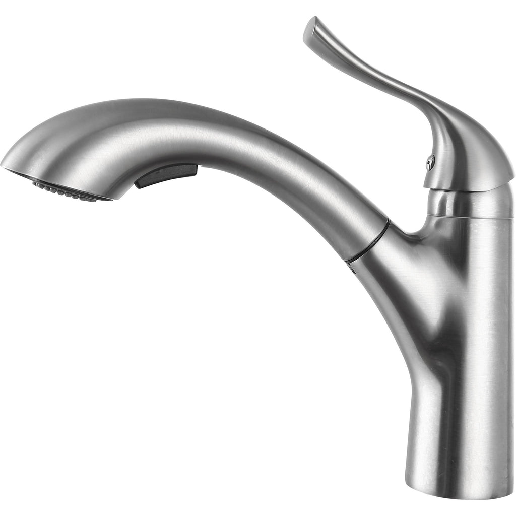Brushed Nickel Single-Handle Pull-Out Sprayer Kitchen Faucet K304