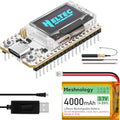 ESP32 LoRa V3 Development Board with 4000mAh Battery and USB Charger Cable Set F458