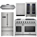 48 in. Natural Gas Range, Range Hood, Refrigerator, Dishwasher, Wine Cooler F2518
