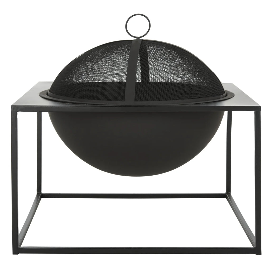 Outdoor Modern Square Fire Pit with Cover T338019