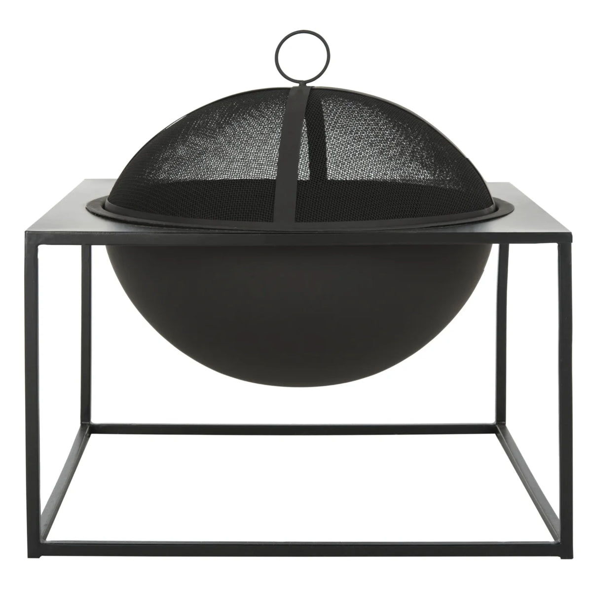 Outdoor Modern Square Fire Pit with Cover T338019