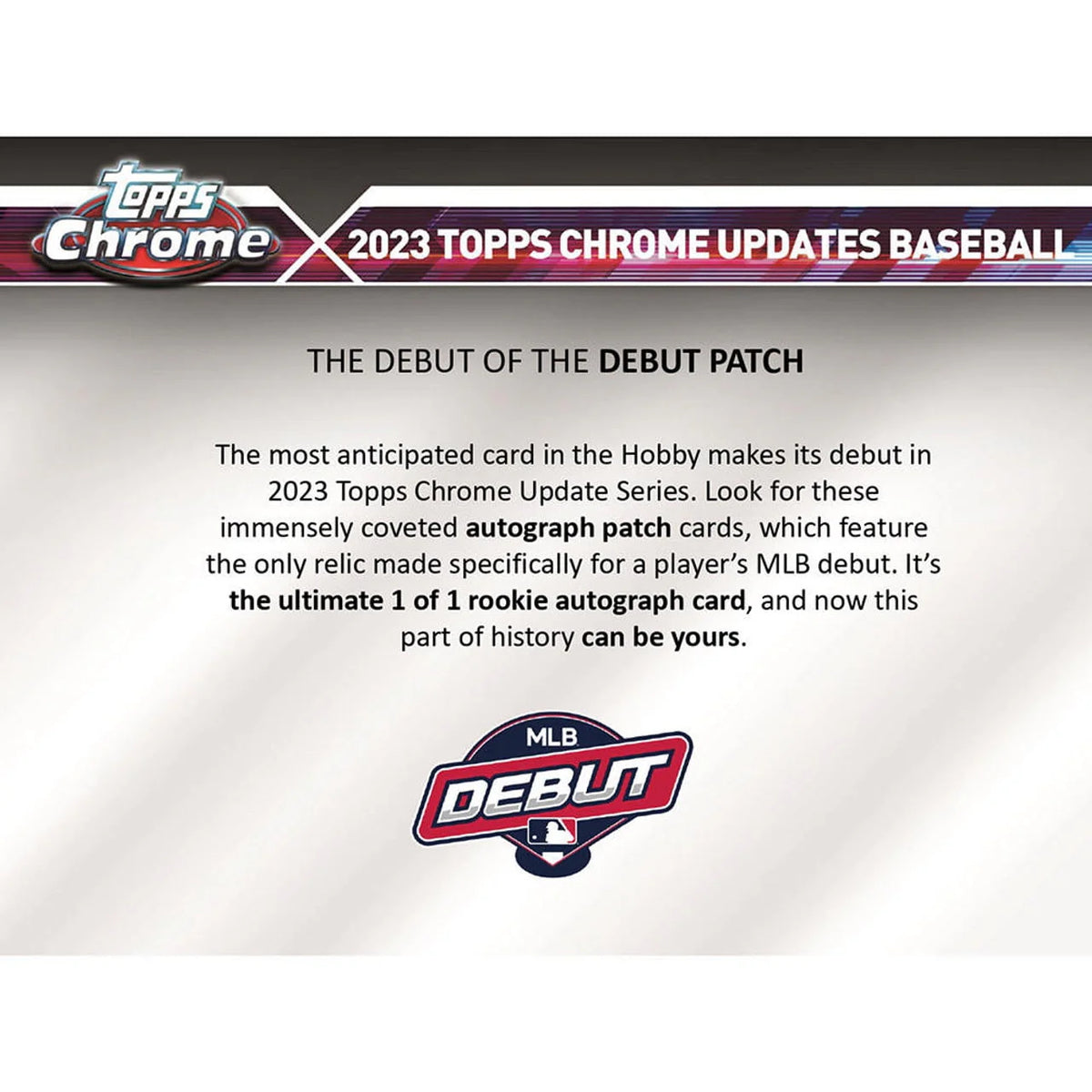 2023 Chrome Update Series Baseball Trading Card Hobby Jumbo Box M8264