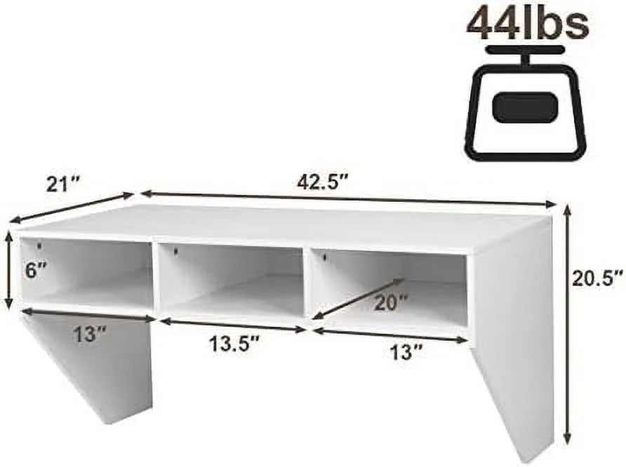 Wall Mounted Desk with 3 Shelves J1745