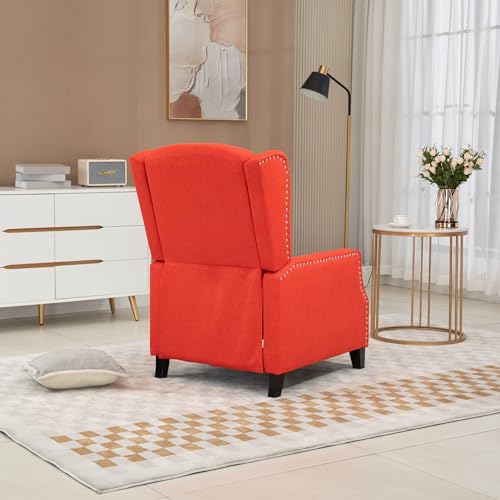 Red Adjustable Wingback Recliner Chair I89831