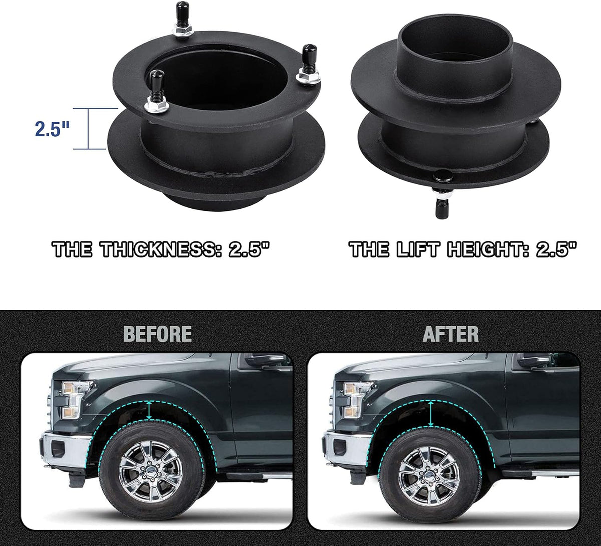 2.5 Front Leveling Lift Kits for 4WD Dodge Ram Trucks I798483