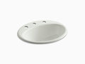 Farmington Drop-In Bathroom Sink with 8 In. Widespread Faucet Holes, Dune N468