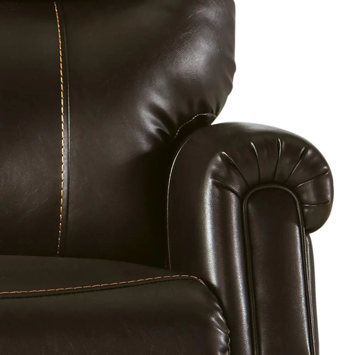 Brown Power Lift Recliner with Tufted Back U5807