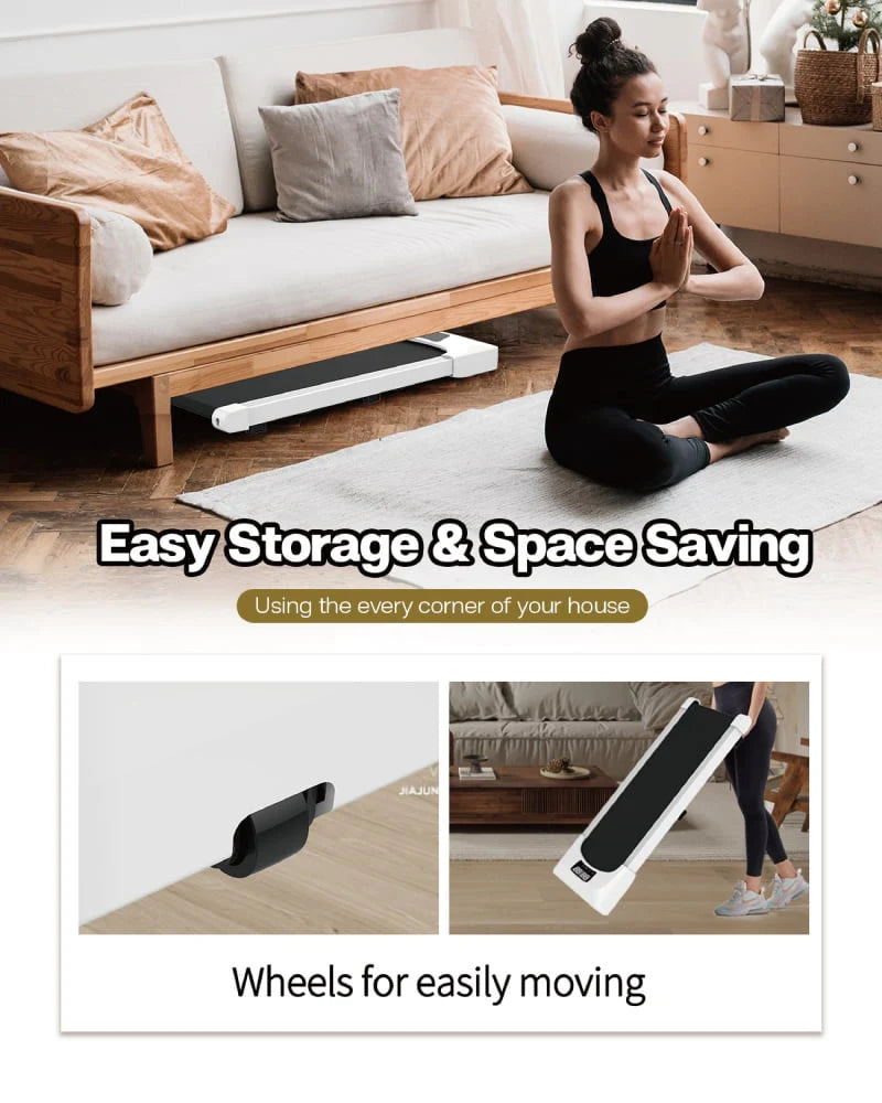 Black Portable Under Desk Treadmill with Remote Control E183682