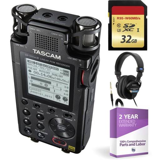 Linear PCM Recorder + 32GB Memory Card + Studio Headphones U21413