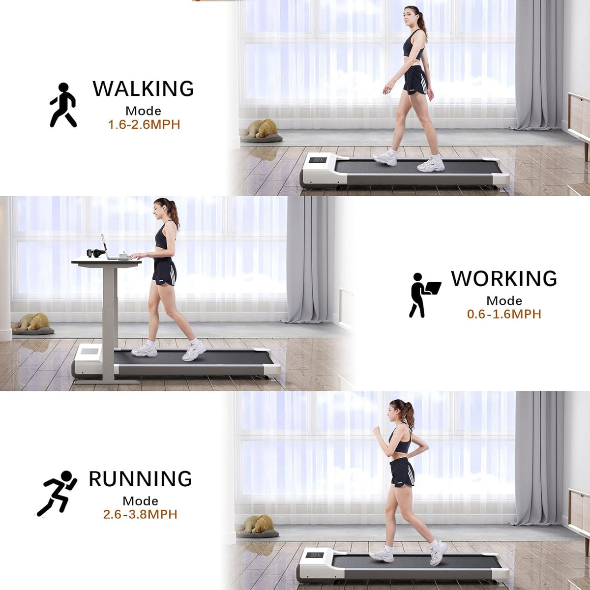 Walking Pad Under Desk Treadmill with Remote Control LED Display A951814