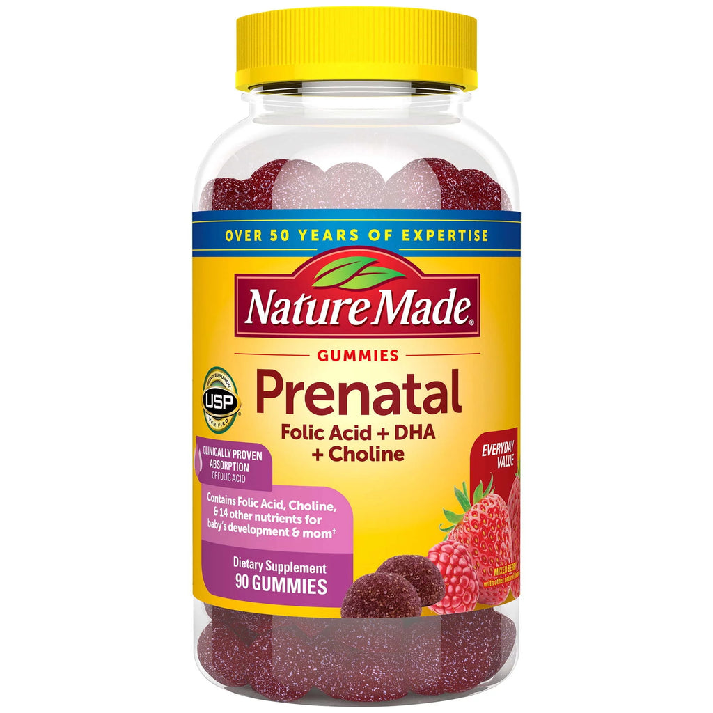 Prenatal Gummies with DHA and Folic Acid, 90 Count X32474