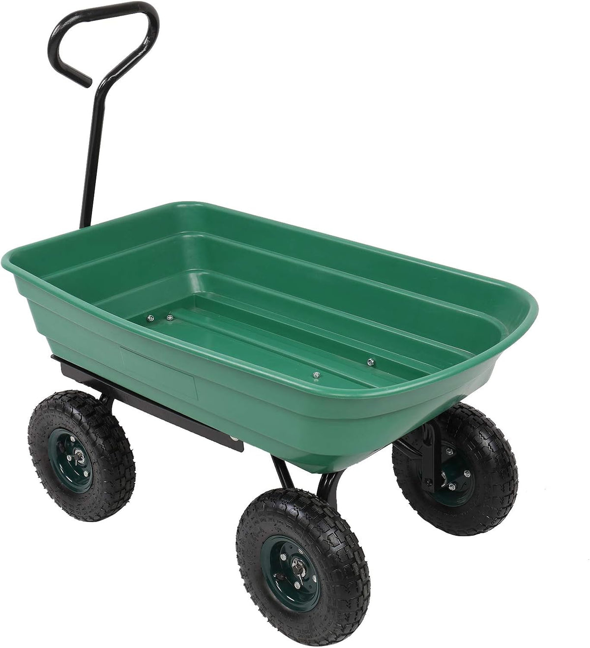 Heavy-Duty Wagon Garden Dump Cart with 10" Big Wheel, 550-Pound Capacity R610956