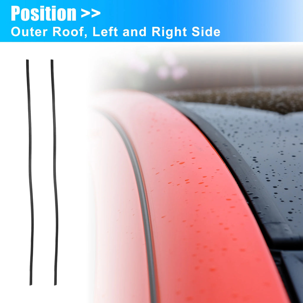 2 Pcs Car Roof Drip Weatherstrip for Toyota Yaris Sedan Q461