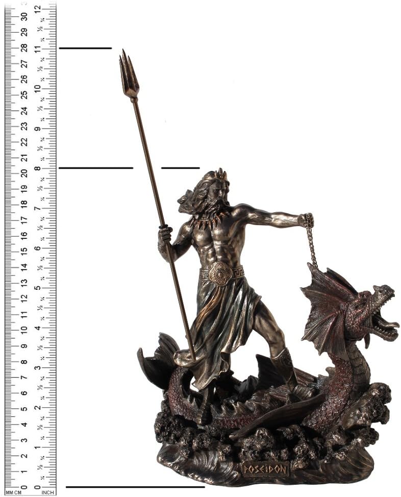 Cold Cast Bronze Hippocampus Statue, 9 1/4 Inch, Pack of 2 M534